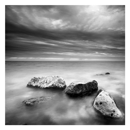 Framed Waves on Rocks 2 Print