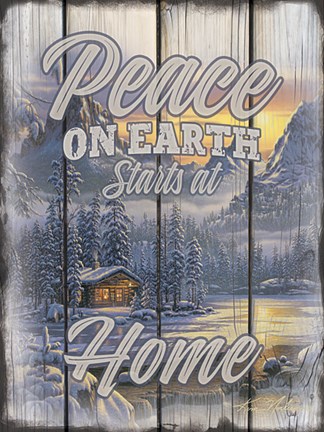 Framed Peace on Earth Starts at Home Print
