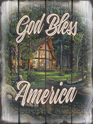 Framed God Bless America Print