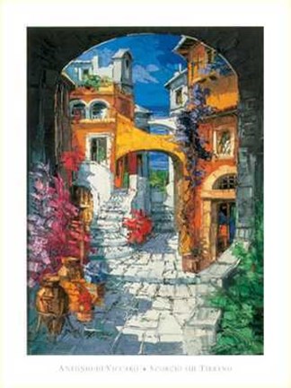 Framed Scorcio Sul Tirreno Print