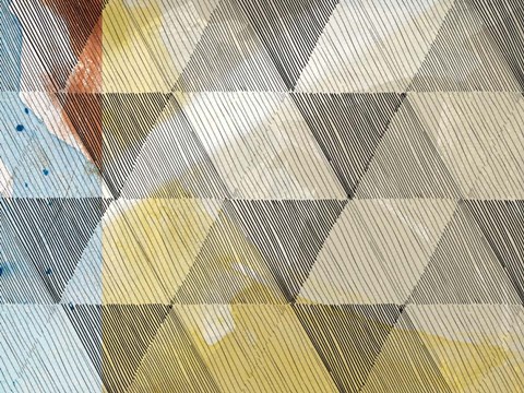 Framed Geo Now Sketch I Print