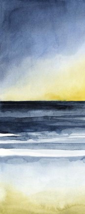 Framed Layered Sunset Triptych I Print