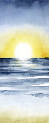 Framed Layered Sunset Triptych II Print