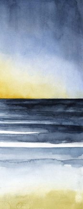 Framed Layered Sunset Triptych III Print