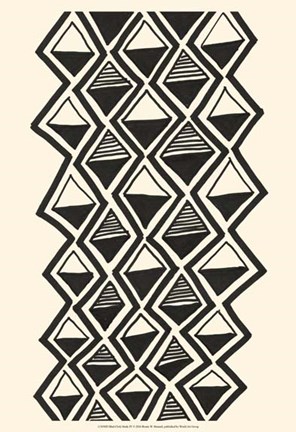 Framed Mud Cloth Study IV Print