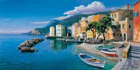Framed Borgo Ligure Print