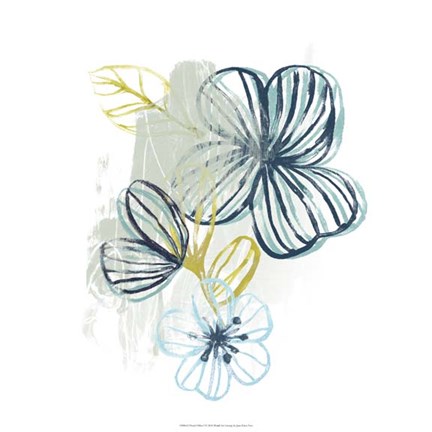 Framed Floral Offset I Print