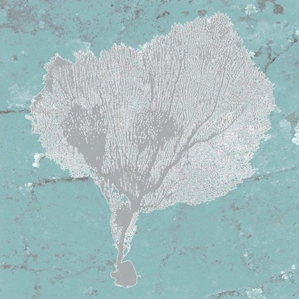 Framed Graphic Sea Fan VIII Print
