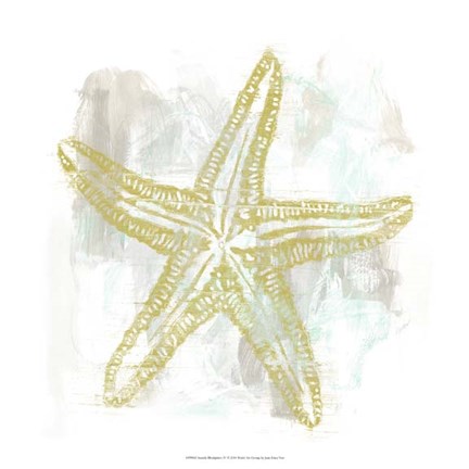 Framed Seaside Blockprints IV Print