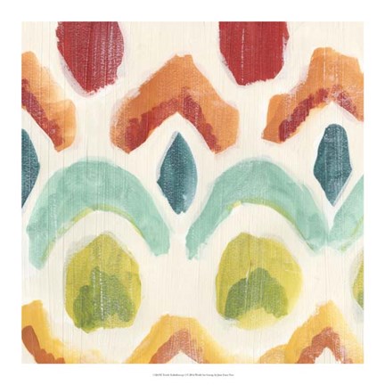 Framed Textile Kaleidoscope I Print