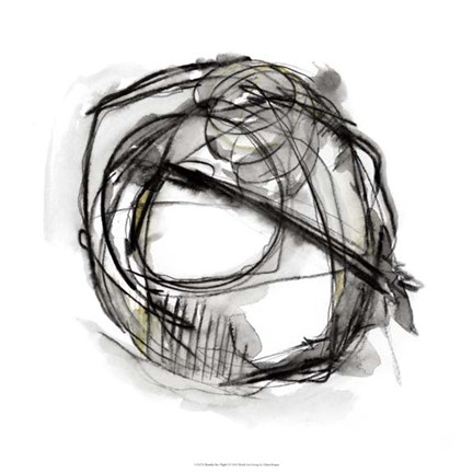 Framed Bumble Bee Flight I Print