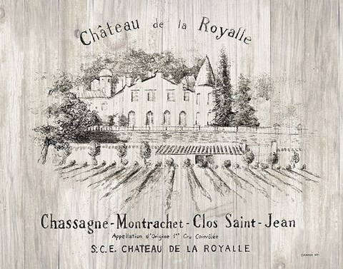 Framed Chateau Royalle on Wood Print