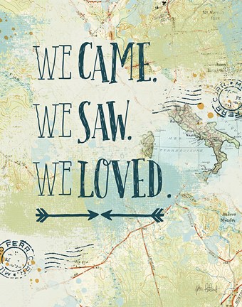 Framed Map Sentiments III Print