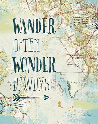 Framed Map Sentiments V Print