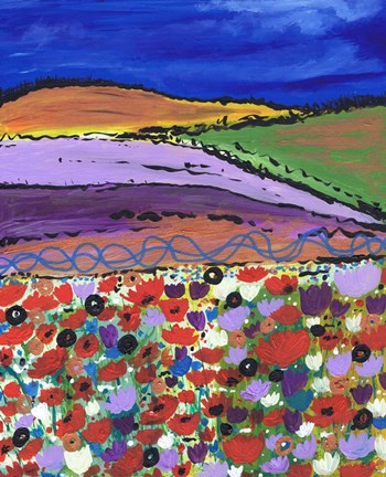 Framed Night Falling on Aboyne Print