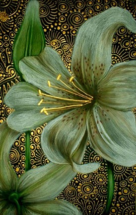 Framed White Tiger Lilies Print