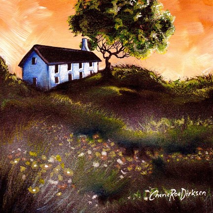 Framed House in The Fields 2 Print