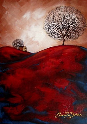 Framed House on the Hill Print