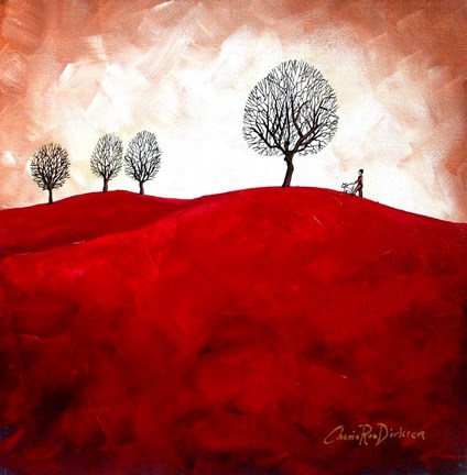 Framed Walking the Dog Print