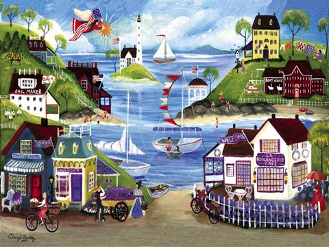 Framed Lavender Seaside Angel Print