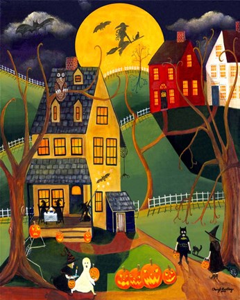 Framed Halloween Trick or Treat Print
