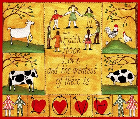 Framed Greatest of These is Love Lang Print