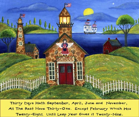 Framed School Lighthouse Lang Print