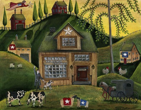 Framed Primitives And Antiques Lang 2018 Print