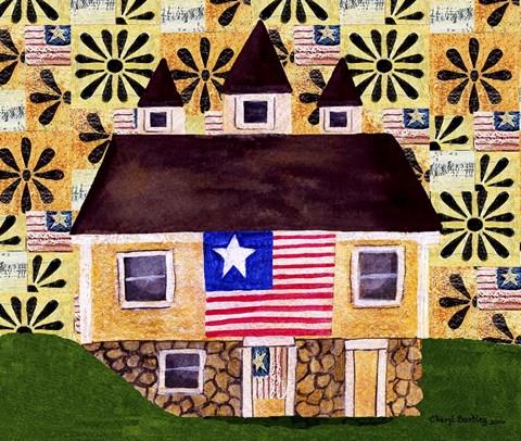 Framed One Flag One Land Print