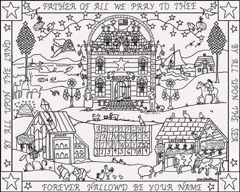 Framed Father Of All Folk Art Spirit Print