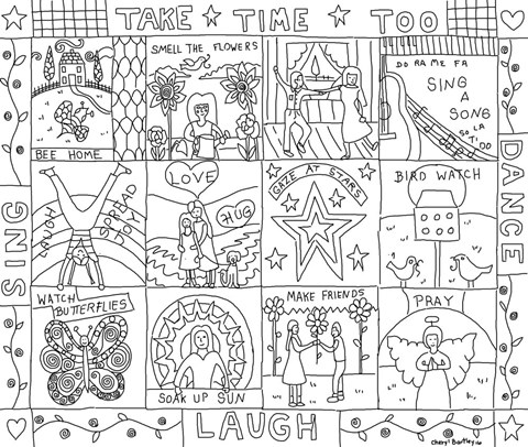 Framed Take Time Print