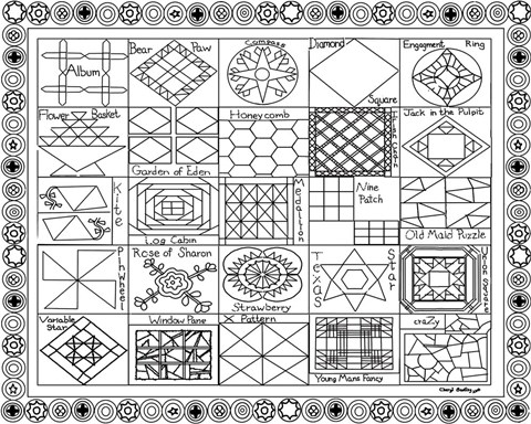 Framed ABC QUILT Print