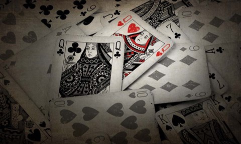 Framed Pop of Color Queen of Hearts Print