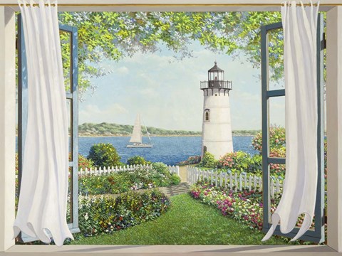 Framed Finestra sul Faro Print