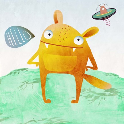 Framed Alien Friend #4 Print