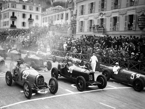 Framed Le depart du Grand Prix de Monaco 1932 Print
