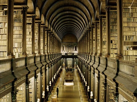 Framed Interior of the Library, Trinity College, Dublin Print