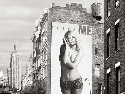 Framed Billboards in Manhattan #2 Print