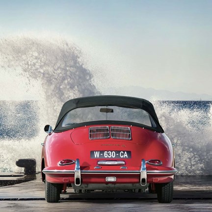 Framed Ocean Waves Breaking on Vintage Beauties (detail 1) Print