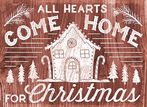 Framed Rustic Holiday IV Print