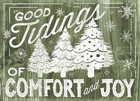 Framed Rustic Holiday III Print