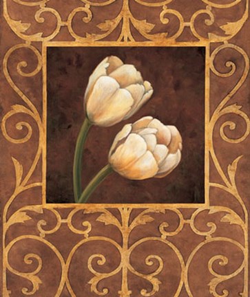 Framed Ornamental Tulips Print