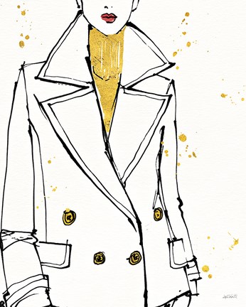 Framed Fashion Strokes I Print