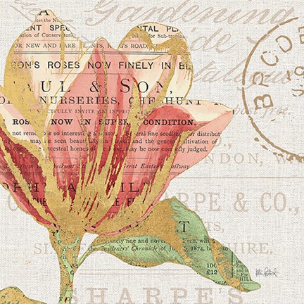 Framed Bookshelf Botanical III Print