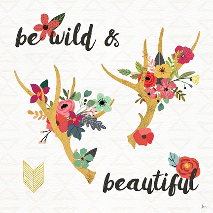 Framed Boho Beauty I Print