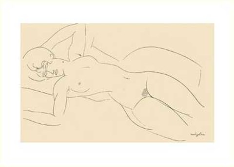 Framed Nudo Disteso Print