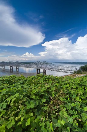 Framed Bridge Over the Mississippi River, Natchez, Mississippi Print