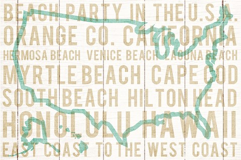 Framed Bon Voyage USA Print