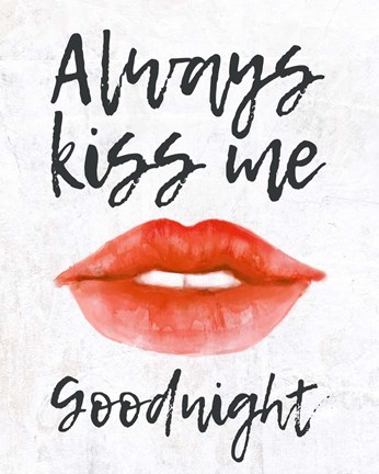 Framed Lips - Kiss Me Goodnight Print