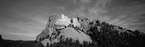 Framed Mt Rushmore National Monument and Black Hills Print